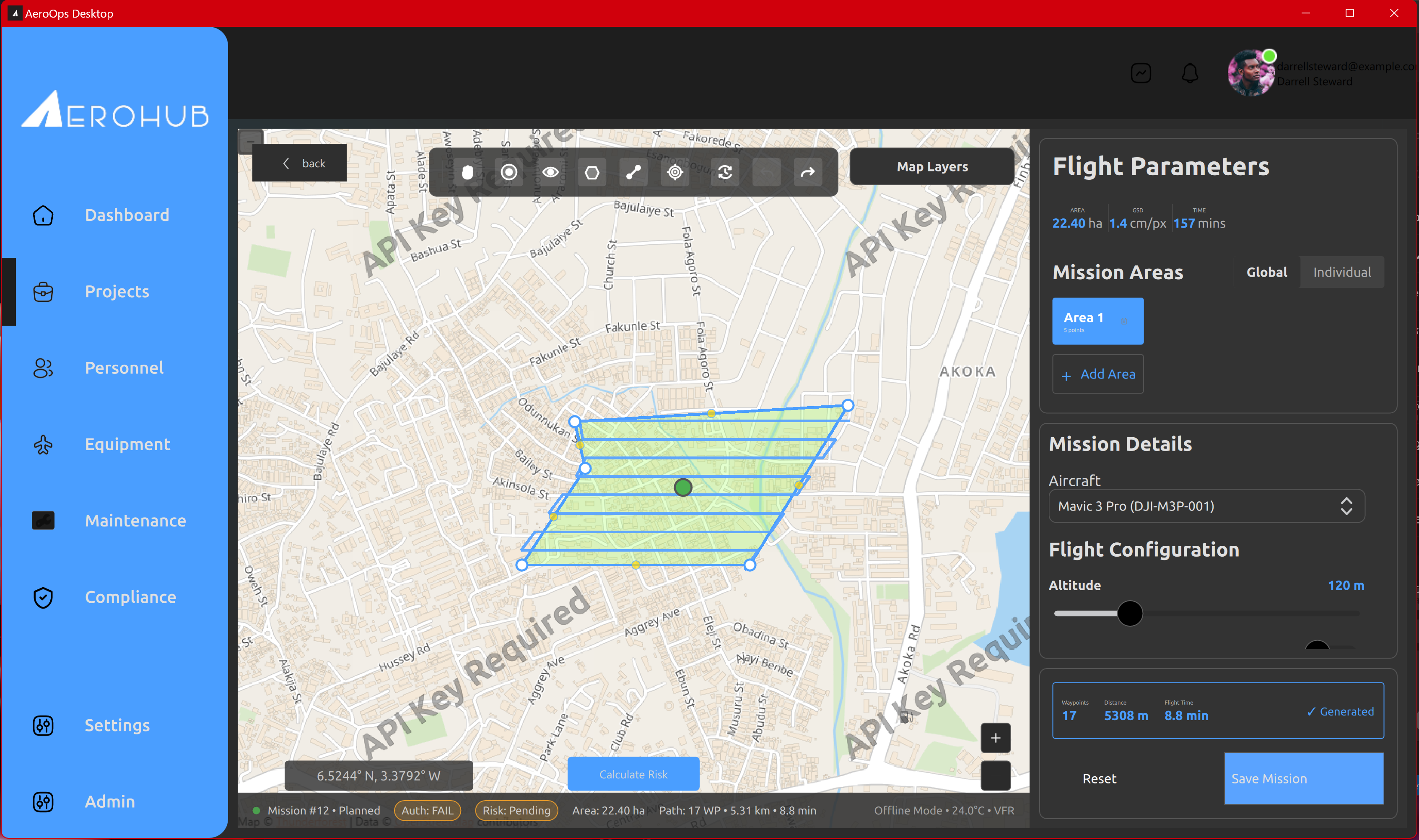 AeroOps Live Telemetry Dashboard